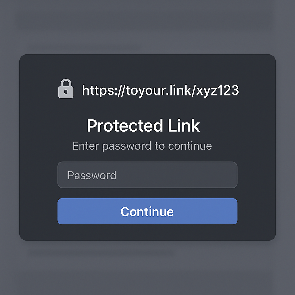 Keep It Confidential: Secure Sharing with To Your Link Password-Protected Links